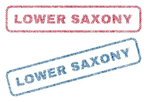 Lower Saxony Text Textile Seal Stamp Watermarks Illustrazione stock