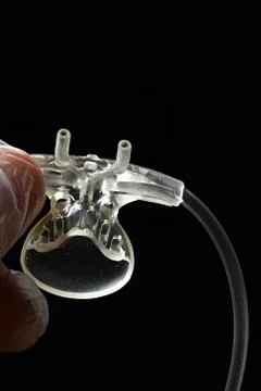 Lower side of capnography sidestream element Stock Photos