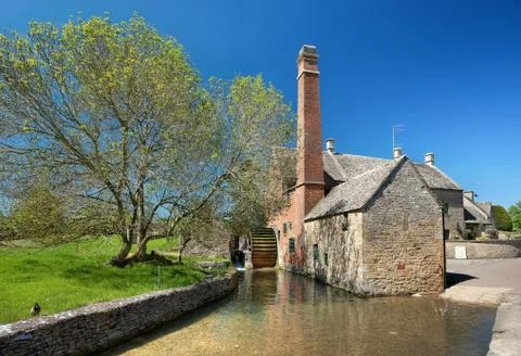 Lower slaughter, cotswolds Stock Photos