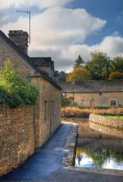 Lower slaughter, cotswolds Stock Photos