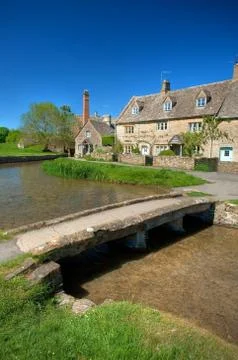 Lower slaughter, cotswolds Stock Photos