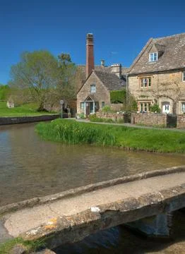 Lower slaughter, cotswolds Stock Photos