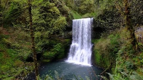 Lower South Falls, Silver Falls State Park, Oregon Stock Footage 89783360