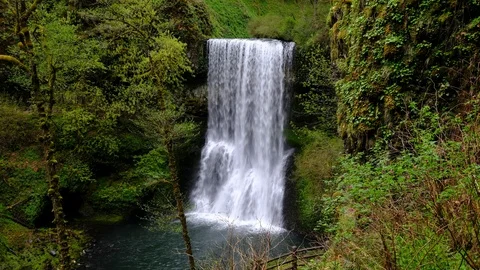 Lower South Falls, Silver Falls State Park, Oregon Stock Footage 89783364