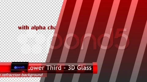 Lower Third - 3D Glass Stock After Effects
