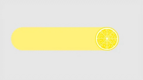 Lower third animation for broadcast or other content, lemon slice. Stock Footage 278108733