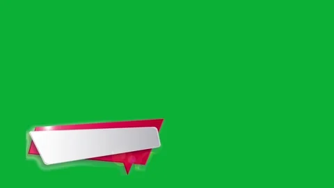 Lower third animation element on green screen background for news or video Stock Footage 313673611