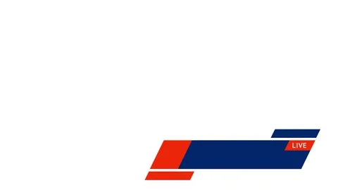 Lower third animation with live tag for broadcasting or news templates Stock Footage 304831722