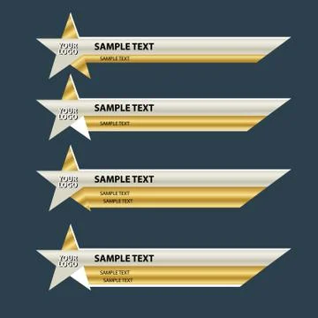 Lower third banner bar screen broadcast Stock Illustration