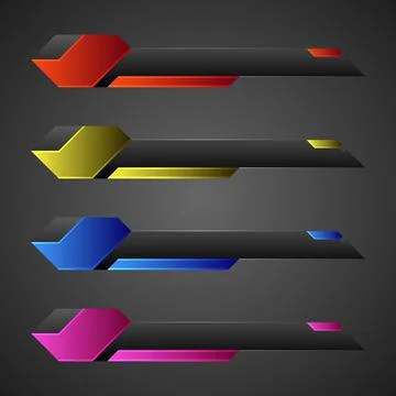 Lower third banner bars for breaking news title Illustrazione stock