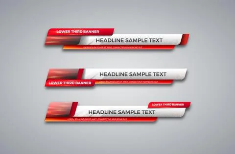 Lower third banner Illustrazione stock