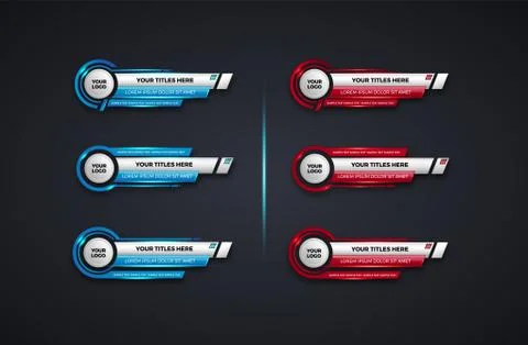 Lower third banner Illustrazione stock