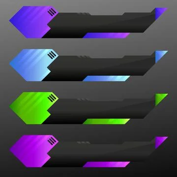 Lower third banner set for live breaking news Stock Illustration