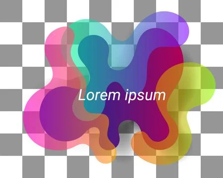 Lower third banner template user interface abstract fluid stack Stock Illustration