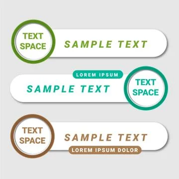 Lower third banners in circle style Illustrazione stock