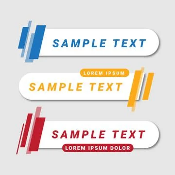 Lower third banners in geometric style Illustrazione stock