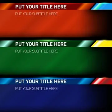Lower third banners Stock Illustration
