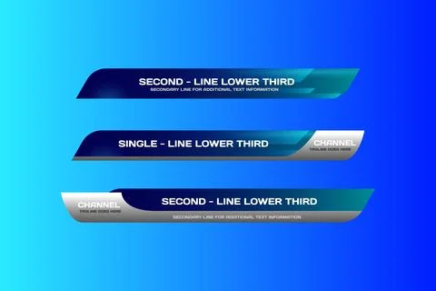 Lower third bar with modern futuristic design concept Illustrazione stock