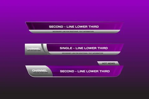 Lower third bar with modern futuristic design template Stock Illustration