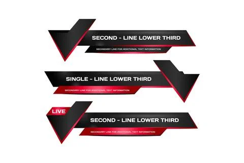 Lower third bar with modern futuristic design vector Illustrazione stock