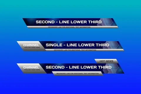 Lower third bar with modern futuristic design background Illustrazione stock