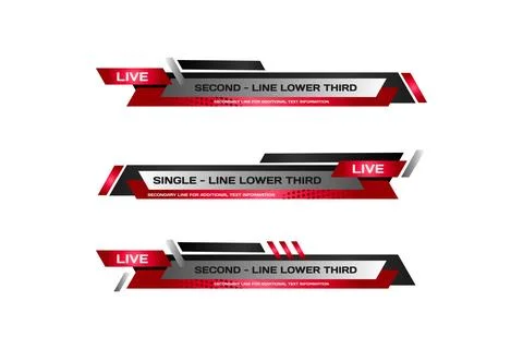 Lower third bar with modern geometric banner design vector Stock Illustration