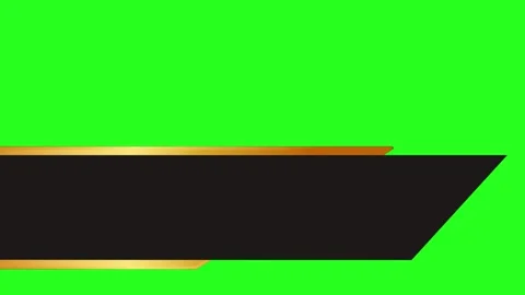 Lower Third Black and Gold Animation Stock Footage 332724447
