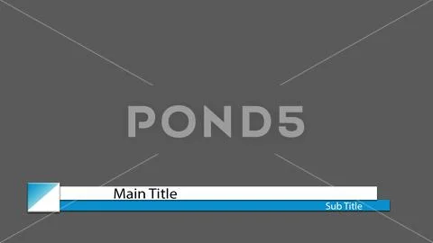 Lower third Blue and white - 2 Text options PSD-Vorlage