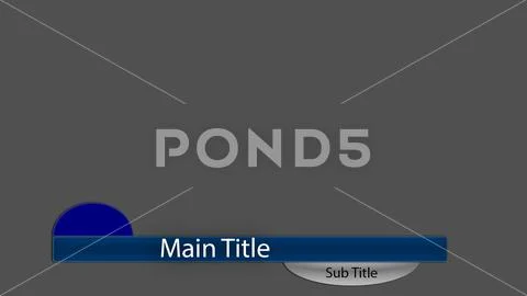 Lower third Blue and white - 2 Text options PSD Template
