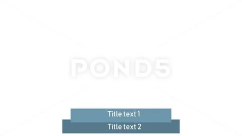 Lower third blue centre with two text options PSD-Vorlage