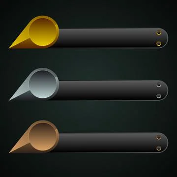 Lower third buttons for live video streaming and breaking news title Stock Illustration