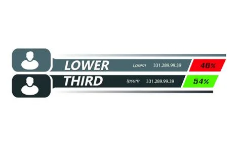 Lower third design template. Vector illustration. eps 10 Stock Illustration