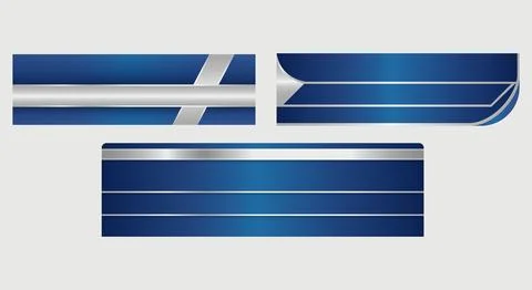 Lower third geometric banner designs modern corporate style rich blue gradi.. Stock Illustration