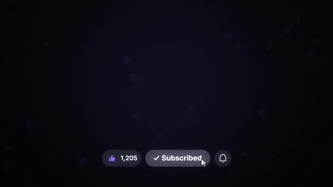 Lower third glass subscribe button, like counter and bell clicked by a curs.. Vídeo Stock 346961632