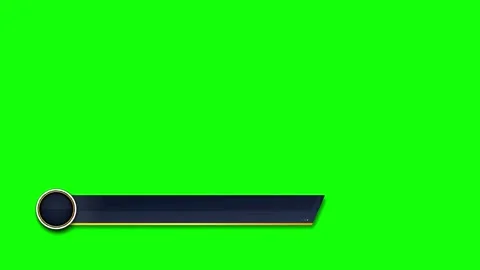 Lower third with gold accents on green screen for broadcast media chroma ke.. Stock Footage 337555338