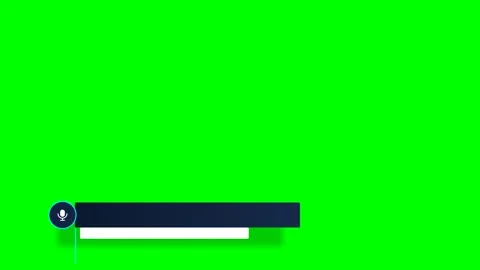 Lower Third Graphic with Microphone Icon on Green Screen Stock Footage 340438721