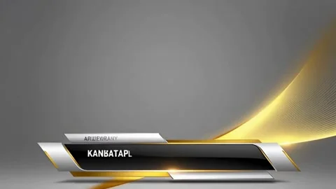 Lower third graphic template with golden elements for presentations and rep.. Stock Footage 321948508