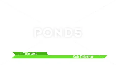 Lower third Green with two text options PSD-Vorlage