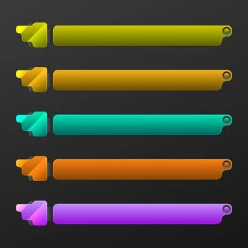 Lower third infographic title buttons for video streaming and broadcasting Stock Illustration