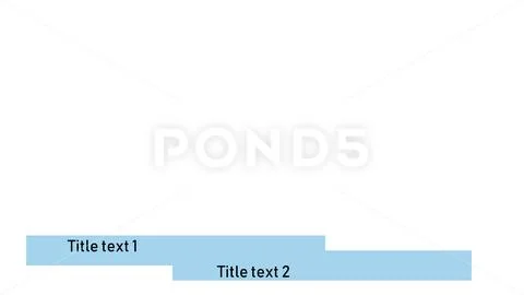 Lower third light blue with two text options PSD-Vorlage