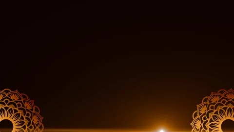 Lower third mandala animation with spotlights effect background Stock Footage 330567688