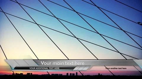 Lower Third. Metal Lines Stock After Effects