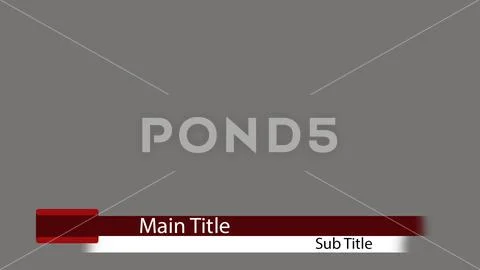 Lower third red and white - 2 text options PSD-Vorlage