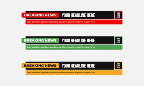 Lower third scrolling Headline and text Illustrazione stock