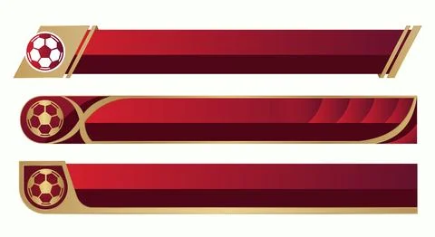 Lower third set designed for soccer and football live broadcasting, video s.. Ilustração Stock