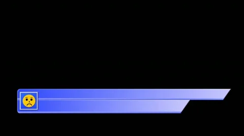 Lower third with smile, light blue, alpha, on transparency, 1080p Stock Footage 11159108