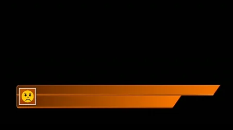 Lower third with smile, orange, alpha, on transparency, 1080p Stock Footage 11159488