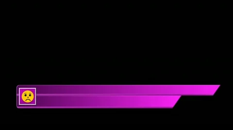 Lower third with smile, pink, alpha, on transparency, 1080p Stock Footage 11169778