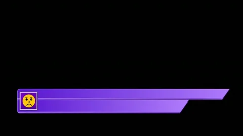 Lower third with smile, violet, alpha, on transparency, 1080p Stock Footage 11170581