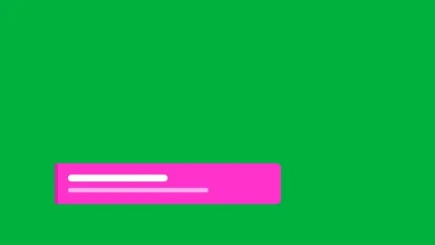 Lower third title name banner fuchsia green screen Stock Footage 342616388